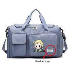 Warner Bros Geantă de călătorie cu imprimeu de desene animate Harry Potter, geantă de bagaje cu capacitate mare, geantă sport casual, geantă de umăr portabilă cu spațiu de depozitare pentru pantofi