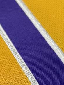 Men's Basketball Jersey 32 Yellow Embroidered And Sewn Basketball Shirt, Sleeveless Vest Casual Sports Shirt - 黃色 - 查看 4