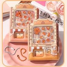 1pc Capybara Gashapon Stress Relief Notebook, Cute Cartoon Mechanical Notebook, Capybara Toasted Bread Series Notebook, High-Quality Student Planner, Creative Shaking Rattle Bean Gashapon Notebook, Soft Leather Material Stress Relief, 9.7*7cm Notebook, Perfect Gift, Holiday Gift, Party Gift - Multicolor - View 6