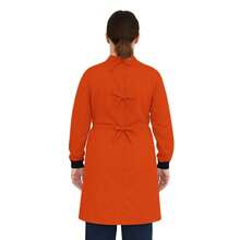 Bata Medica Antifluidos Unitalla marsupial puño con pasador de pulgar fresca suave cordones ajustables - Naranja - Ver 2