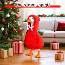 1pc 7" Desktop Goose Set, New Year Gift, Funny Porch Goose, Mini Desktop Goose Hoodie, Magnetic Goose Statue Keychain, Mini Porch Goose Clothing Rack, Home Decor, Valentine's Day Gift - Multicolor - View 9