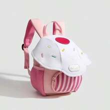 1pc Cute Mushroom Design Mini Backpack, Unique Style For Toddlers, Kids, Boys And Girls