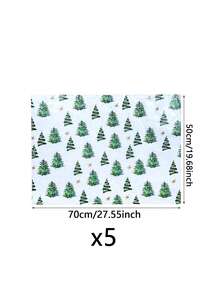 10 件/5 件彩色灯光圣诞树图案薄纸,19.68 英寸 X 27.55 英寸礼品包装纸,圣诞礼品包装纸,烫银雪花包装纸,圣诞雪梨纸,适用于婚礼、圣诞礼物、生日礼物包装、花束填充、派对礼物 - 彩色 - 查看 13