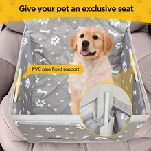 Car Pet Seat. Foldable, With Storage Bag, Convenient And Durable, Keep Your Car Clean. Suitable For Small And Medium-Sized Pet Dogs And Cats. On-Board Pet Travel Supplies. - 粉色 - 查看 4