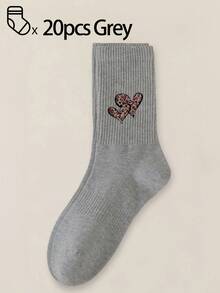 40只/30只/24只装男女通用舒适运动袜，适合运动和训练，女士长袜，适合休闲和商务穿着，抗菌、柔软、黑白配色，防臭、吸湿排汗、轻便透气，适合秋冬季节，另有20只/10只/8只/6只/4只/2只装可选。透气性极佳。 - 彩色 - 查看 12