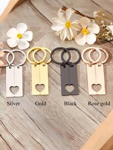 Llavero con código de Spotify | Llavero de música personalizado | Llavero de canción de música personalizado | Llavero personalizado | Llavero grabado - llavero medio corazon - Ver 2