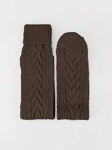 1双加厚针织麻花过膝袜，保暖休闲，日常穿着舒适。 - 彩色 - 查看 13