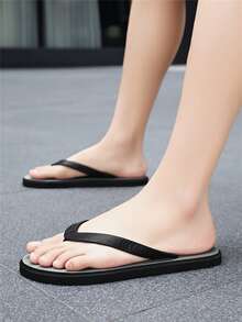 Men's Comfortable, Lightweight, Personalized Slippers, Beach Flip Flops, Non-Slip Sandals, Summer - Grey - View 10