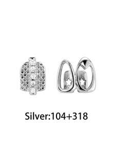 2pcs Hollow Golden Side Tooth Decor Niche Design Double Hollow Heart Shaped Teeth Decor Hip Hop Punk Style For Women, Music Festival, Party, Holiday, Couples Gift