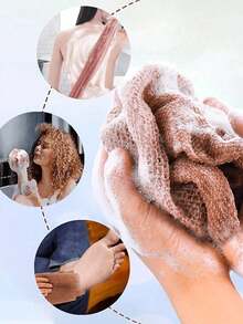 1/3/5个非洲去角质网状沐浴海绵，尼龙浴巾，用于日常肌肤柔滑和去角质的浴巾，网状沐浴球，2/10个去角质沐浴巾，清洁泡沫沐浴球，深度清洁沐浴球，圣诞节，圣诞装饰，圣诞礼物。 - 彩色 - 查看 5