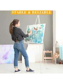 Giá vẽ gấp gọn 66 inch, Giá vẽ bảng hiệu tiệc mừng em bé - Giá đỡ trưng bày di động - Khả năng chịu tải 5 lbs, Thích hợp để trưng bày biểu ngữ và áp phích tiệc mừng em bé, Chân đế ba chân bằng kim loại có thể điều chỉnh, Giá vẽ để bàn và trên sàn, Chân đế ba chân bằng kim loại lớn có thể điều chỉnh, Đế màu đen, Quà tặng Phục Sinh, Giá vẽ cần thiết cho đám cưới, Giá đỡ áp phích để sàn tức thì, Nhẹ và có thể gấp gọn, Trang trí ngoài trời cho sinh nhật, đám cưới - Nhiều màu - Xem 7