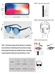 1 件男女通用复古圆框简约时尚眼镜，适合驾驶、旅行、休闲、户外运动和日常使用，适合夏季海滩度假、户外、旅行