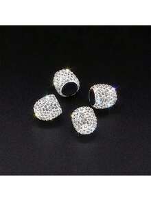 4PCS Crystal Tire Valve Stem Caps For Car & Motorcycle, Shiny Faux Diamond Dust Caps To Keep Valves Clean, Universal Schrader Thread, Quick Hand Installation, Cute Wheel Detail For SUV Truck Bike - One-size - View 8