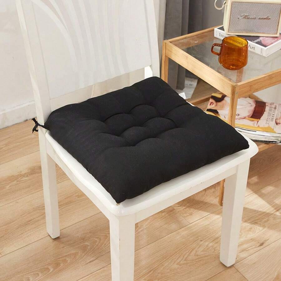 1pc Casual Style Polyester Chair Cushions, Machine Washable, Durable Knitted Design, Comfortable Support For Garden, Dining & Office Chairs, Multipurpose Use, 40x40cm, Chair For Living Room,Office Chairs, Dining Chairs, And Other Cushions And Backrests,Home Decor