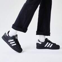Adidas Originals SUPERSTAR II 经典贝壳头休闲运动鞋，男女款，2026新款低帮运动鞋 JI0079 - 黑色 - 查看 5