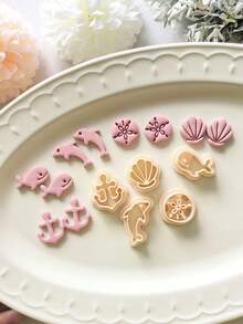 1/5pcs Set Ocean Beach Clay Cutters, For Jewelry Making, Shell Clay Tools, Whale Clay Cutter Jewelry Making Kit, Beach Vacation Earring Clay Tools - Clay Cutter - View 7