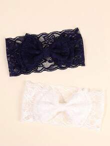 1pc White Lace Headbands For Baby,Solid Color Elegant Hair Bow Hairbands For Toddler Girls,Wedding Holiday Party Headwear For Kids,Kids Baby Hair Accessories Love Valentine