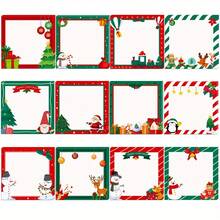 240pcs Self-Adhesive Memo Pads, Santa Claus & Snowman Patterns, Suitable For Christmas Party, Office Or Home Use - Multicolor - View 1