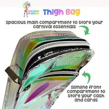Holographic Thigh Bag Leg Harness For Women Outdoor Waist Pouch Carnival Hiking Travel Fanny Pack With Extra Long Adjustable Straps Plus Size - 如圖 - 查看 5