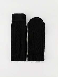 1双加厚针织麻花过膝袜，保暖休闲，日常穿着舒适。 - 彩色 - 查看 11