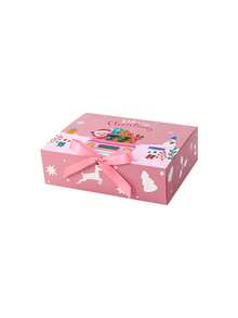 4pcs/1pc Christmas Cardboard Gift Box, Christmas Cake Box, Gift Box With Bow Lid, Party & Holiday Gift Box, Large Gift Box, Luxury Sturdy Foldable Cardboard Box, Christmas Party Gift Supplies, Elegant Gift Packaging Box - Multicolor - View 11