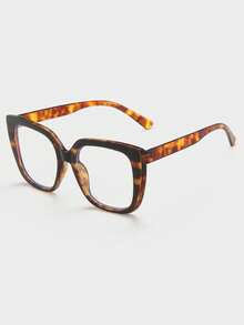 1 Pair Women's Multi-Color Classic Travel PC Frame Personalized Solid Color Retro Street Style Fashionable Non-Prescription Glasses - Multicolor - View 5