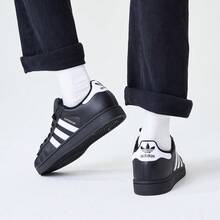 Adidas Originals SUPERSTAR II 经典贝壳头休闲运动鞋，男女款，2026新款低帮运动鞋 JI0079 - 黑色 - 查看 9