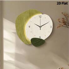 2 D plat, 1 pièce Horloge murale décorative minimaliste moderne et créative, mouvement à quartz super silencieux sans tic-tac, convient pour la décoration de la chambre, de la salle à manger, du salon, du bureau, du canapé et des murs, décoration d'intérieur