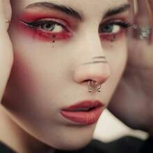 5 - 12 Pcs Nose Rings Hoops Nose Piercings Nose Piercing Jewelry Nose Ring Piercings Septum Lip Double Hoop Nose Ring Hoop Nose Rings Women Clip On Helix Cartilage Hoop Earrings - B: Bộ 6 vòng vách ngăn từ tính - Xem 7