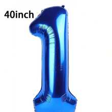 1 quả bóng bay lá kim loại màu xanh lam 32/40 inch, bóng bay polyester cỡ lớn in số 0-9, bóng bay trang trí, có thể tái sử dụng, thích hợp để trang trí sinh nhật, trang trí tiệc, kỷ niệm, trang trí phòng, kỷ niệm ngày cưới, đồ dùng cho tiệc tùng - Màu xanh lam - Xem 24