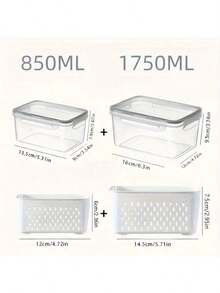 9 件套冰箱收纳盒 - 可堆叠，多功能厨房系统，适用于水果、蔬菜 | 3 个盖子、3 个篮子、3 个盒子（带沥水托盘）