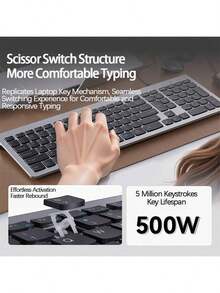 Acer OKW 228 輕薄手感鍵盤 剪刀腳結構靜音打字 USB有線連接 桌上型電腦筆記本適用 黑色 - 黑色 - 查看 2