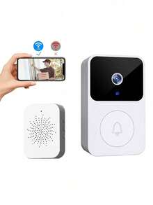 Table Lamp Smart Wireless Video Doorbell With Night Vision, 2-Way Audio & APP Control, Motion Detection, Easy To Install For Home Security