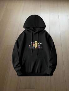 2025- Nightmare Before Christmas Jack Sally Printed Women's Casual  Spring Winter Girls Plus Size Cotton Clothing Hoodie Sweatshirt - Black - View 1