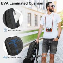 Business Backpack Men, 15.6 Inch Slim Lightweight Laptop Backpack With USB Charging Port, - Resistant Anti - Theft Small Travel Computer Backpacks, Work Bag Mochilas Commute College - Black - 15,6 inch + Đen - Xem 4