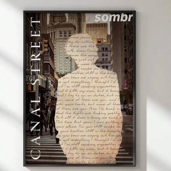 1 件 Sombr -“In Another Life”海报 - 独立流行墙面艺术，美学乐队帆布印刷墙面艺术，粉丝礼物装饰现代客厅卧室宿舍无框装饰画
