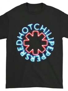 Casual Red Hot Chili T Shirts Peppers Cool Funny Men Women Cotton Short SLeesve Oversized Streetwear Children Boy Girl Top - 黑色 - 查看 1