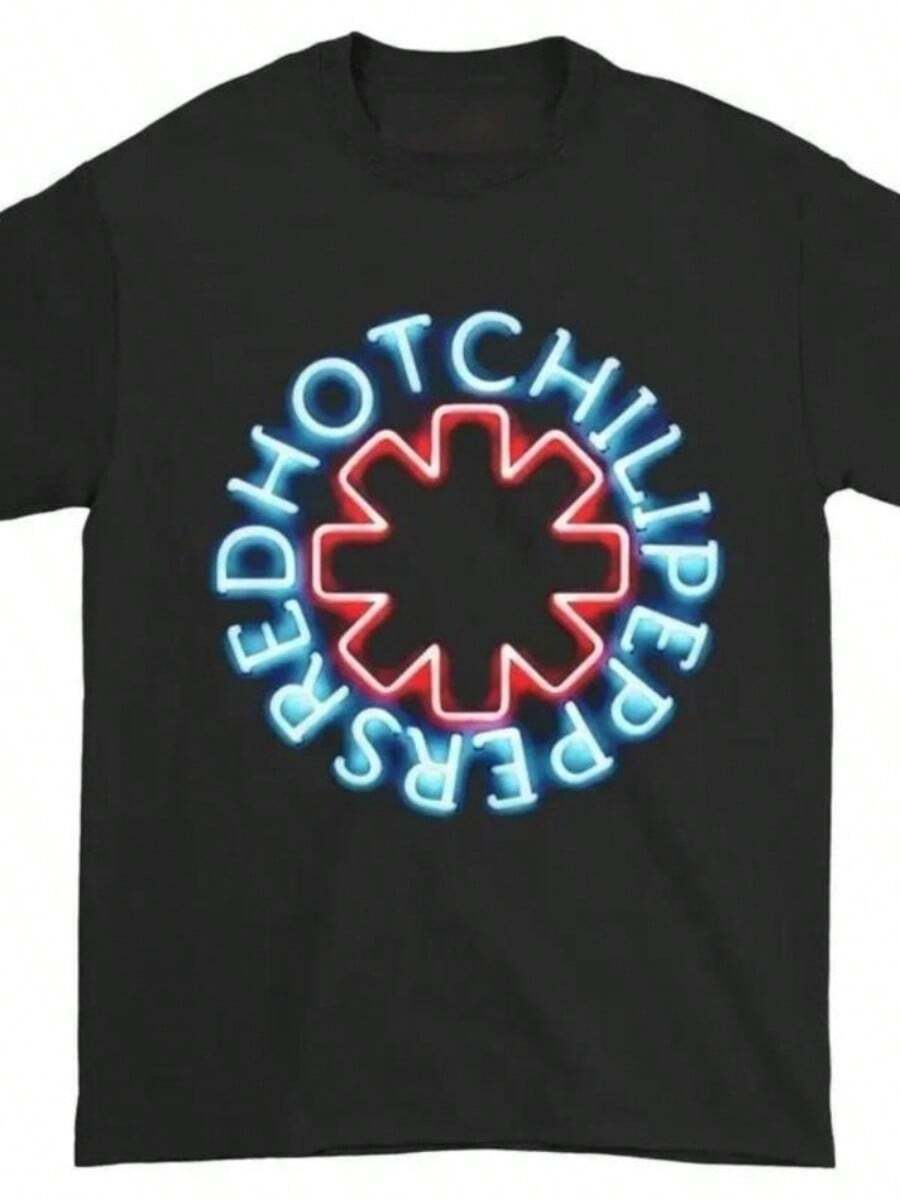 Casual Red Hot Chili T Shirts Peppers Cool Funny Men Women Cotton Short SLeesve Oversized Streetwear Children Boy Girl Top - 黑色 - 查看 1