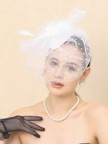 1pc Women's Charming Hat, Tea Party Hat, Kentucky Derby Hat, Headband, Wedding Fascinator Hair Clip