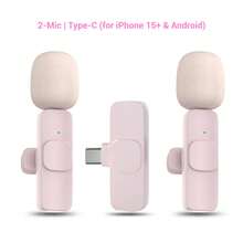 HITOZON 专业无线领夹式麦克风，兼容iOS/安卓智能手机，全指向无线电容麦克风，适用于视频/音频/Vlog录制，适合教学、采访、直播等场景。 - 粉色 - 查看 8