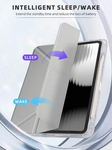 1个透明亚克力Y型折叠灰色高透明度亚克力，防弯折防刮擦，内置笔槽，多折叠支架，全方位保护，磁吸式睡眠/唤醒功能，简约休闲风格，兼容iPad Mini 6/Mini 7/9.7/10.2/10.5/Air 4/Air 5/第十代/10.9/Pro 11英寸/Air 11(M2)/Air 13(M2)/Pro 11(M4)/Pro 13(M4) 2024 12.9英寸/兼容iPad Air 13(M3 2025)/兼容iPad Air 11英寸(M3) 2025/兼容iPad (A16) 11英寸第11代