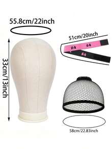 Bộ khung đầu bằng vải bạt + phụ kiện, kẹp chắc chắn đến tận rạng sáng! Tự làm trang phục Halloween, dễ sử dụng! #Chuyên gia làm tóc giả #Trang phục Halloween - Nhiều màu - Xem 3