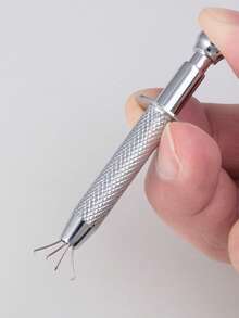 不锈钢穿刺钳工具套装 - 人体穿刺配件，方便安装和拆卸唇部、鼻部、软骨饰品，包含16G、18G、20G无螺纹穿刺针和内螺纹穿刺工具 - 銀色 - 查看 9