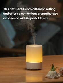 kinscoter 1pc USB Mini Aroma Diffuser, 120ml Capacity, Compact & Portable, Ultrasonic Air Humidifier, Lightweight Color Night Light, Essential Oil Diffuser, Suitable For Office, Home And Hotel