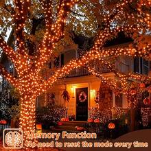 1 Pack Holiday Decoration Outdoor String Lights, Halloween Christmas Starry Lights, Solar Powered Yard Decor Lights - 8 Modes, Street Decor Lights, Solar Fairy Lights, Wrap Around Tree Lights, LED Outdoor String Lights, Patio, Garden, Party, Halloween Decoration Lights (Purple, Purple-Orange, Orange, Warm Color, Colorful)