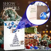 Adventskalender 2025 für Damen – blauer Schmuckset, Weihnachts-Countdown – inklusive blauer Schneeflocken-Charm-Perlen aus Metall, DIY-Halskette, Armband, Schmuckherstellungsset, Überraschungsgeschenk - Verschiedenfarbig - Übersicht 3