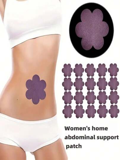 50pcs Purple Flower Warming Patches - Made Of High-Efficiency Plant Fiber, Tightening And Fat-Burning, Natural Breathability, Comfortable Fit, Enhancing Sports Performance, Suitable For Women's Abdominal Support At Home, Can Also Be Used As Holiday Gifts, Office And Outdoor Travel Heating Patches, Suitable For All Body Types - No Power Required