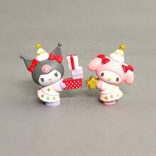 Sanrio 6pcs Christmas My Melody Sanrio Kuromi Cinnamoroll Blind Box Figurines Toys
