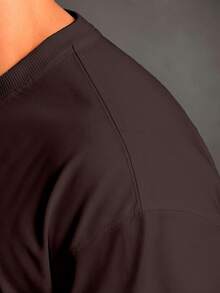 Camiseta Plus Size Masculina GG ao G5 Modelagem Solta Estampa Casual Conforto e Estilo - Marrom - Visão 5