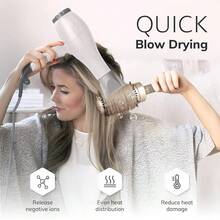 Nano Thermal Ceramic & Ionic Tech Round Hair Brush With Boar Bristles, Professional Barrel Brush For Styling, Curling And Straightening, 2 Pack - 1,7 & 2,1 inch (Gói 2) - Xem 5